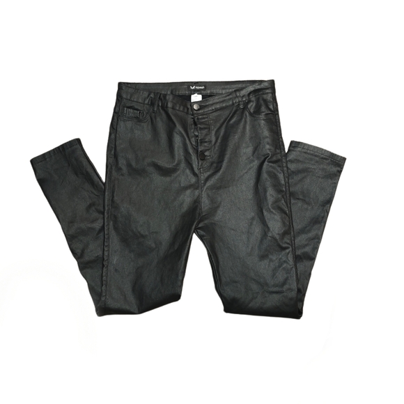 Apperloth A Plus High Waist PU Leather Skinny PantsXXL - Picture 2 of 16